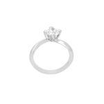 Λευκόχρυσο Μονόπετρο Δαχτυλίδι Φλόγα 18Κ Με Διαμάντι