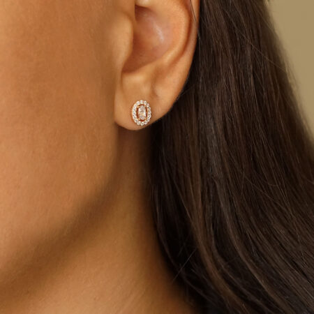 Σκουλαρίκια Καρφωτά Ροζέτες 14 Καράτια