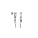 Σκουλαρίκια Κρεμαστά 14Κ Σε Λευκόχρυσο