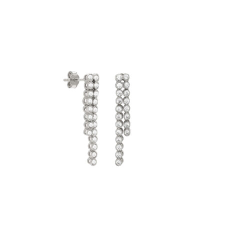 Σκουλαρίκια Κρεμαστά 14Κ Σε Λευκόχρυσο