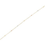 Τρίχρωμο Χρυσό Βραχιόλι Με Μπίλιες Διαμανταρισμένες 14Κ