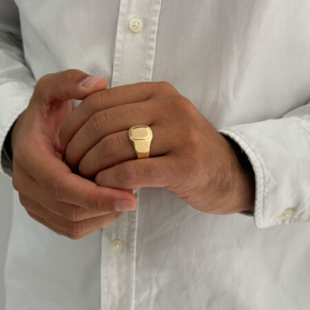 Ανδρικό Δαχτυλίδι Χρυσό Λουστρέ 9 Καράτια