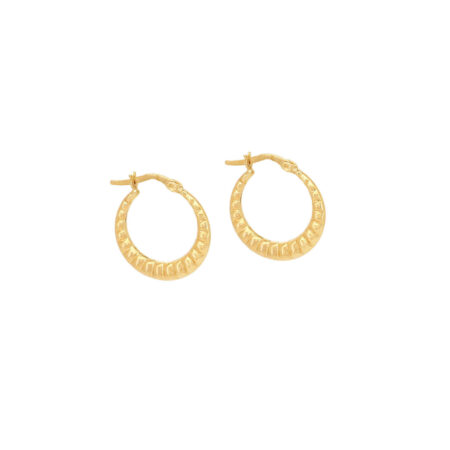 Χρυσά Κρικάκια Ανάγλυφα 9Κ