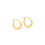 Χρυσά Σκουλαρίκια Ανάγλυφα Κρικάκια 9Κ