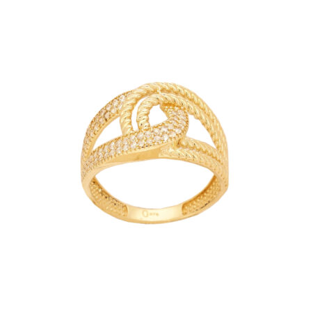 Χρυσό Δαχτυλίδι 9 Καράτια Με Πέτρες Ζιργκόν