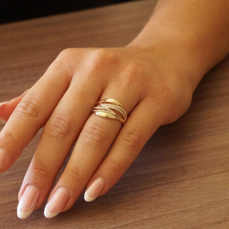 Χρυσό Δαχτυλίδι 9Καράτια Με Ζιργκόν Πέτρες