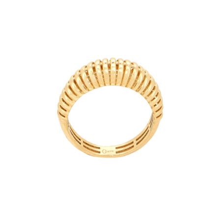 Χρυσό Δαχτυλίδι Με Ραβδώσεις 9Κ