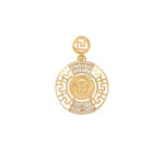 Χρυσό Μενταγιόν 9 Καράτια Με Μαιάνδρους Και Ζιργκόν