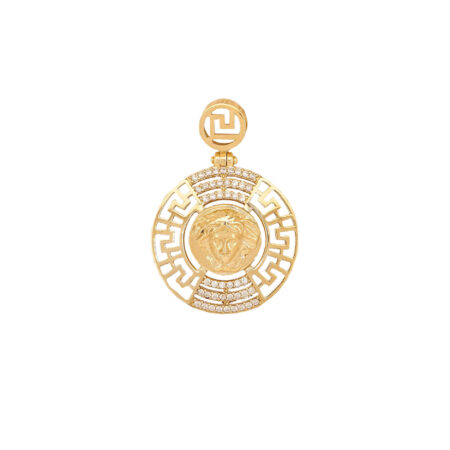 Χρυσό Μενταγιόν 9 Καράτια Με Μαιάνδρους Και Ζιργκόν