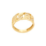 Δαχτυλίδι Αλυσίδα Χρυσό 9Κ Με Ζιργκόν Πέτρες