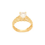 Δαχτυλίδι Χρυσό Μονόπετρο 9Κ Με Ζιργκόν