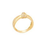 Δαχτυλίδι Διπλό Χρυσό 9Κ Με Ζιργκόν Πέτρες