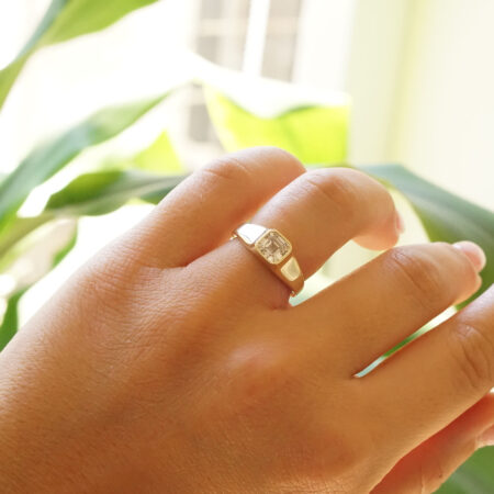 Δαχτυλίδι Μονόπετρο Χρυσό 9 Καράτια