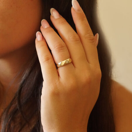 Δαχτυλίδι Με Ζιργκόν Χρυσό 9 Καρατίων