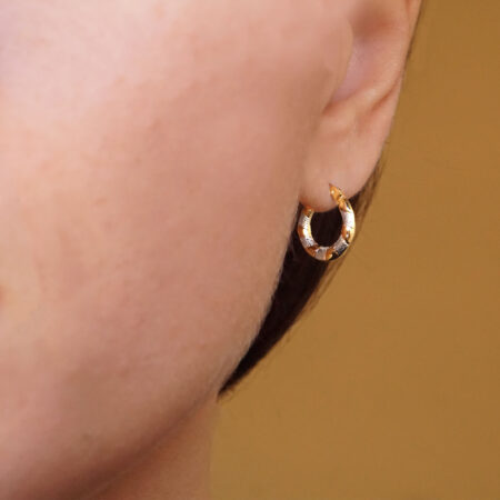 Δίχρωμα Κρικάκια Χρυσά 9 Καρατίων