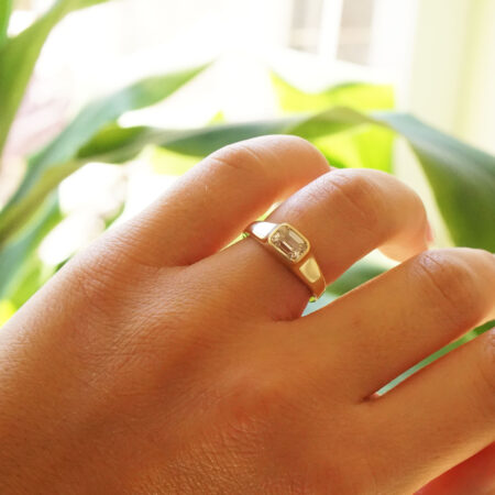 Μονόπετρο Χρυσό Δαχτυλίδι 9 Καράτια