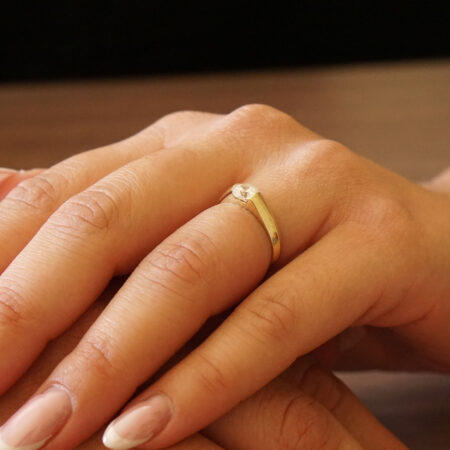 Μονόπετρο Χρυσό Δαχτυλίδι 9 Καράτια Με Ζιργκόν