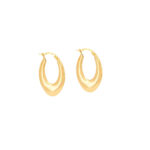 Οβάλ Κρίκοι Χρυσοί 9Κ