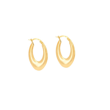 Οβάλ Κρίκοι Χρυσοί 9Κ