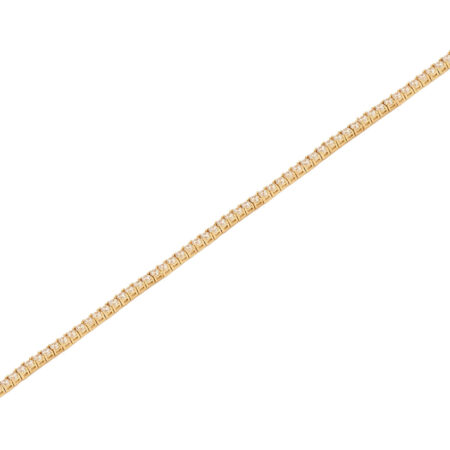 Βραχιόλι Χρυσή Ριβιέρα 9Κ Με Ζιργκόν Πέτρες