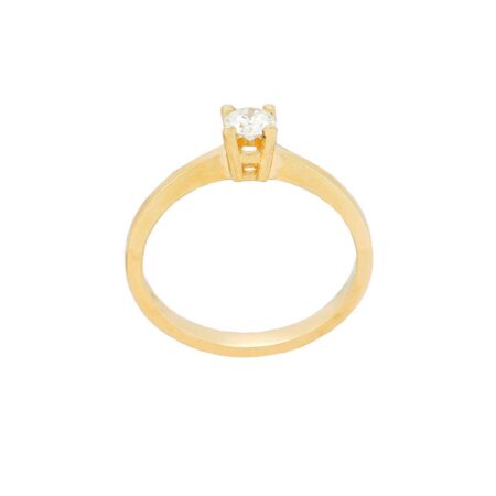 Χρυσό Δαχτυλίδι Μονόπετρο 18Κ