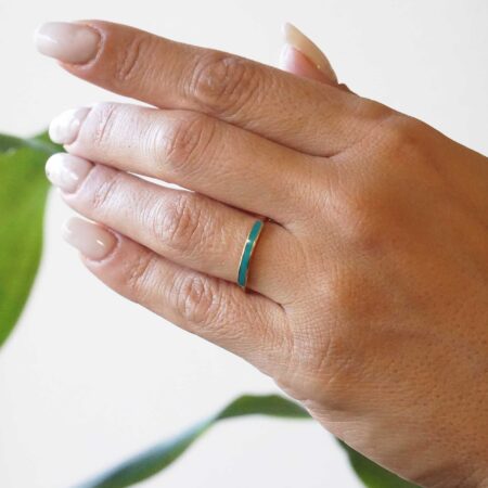 Χρυσό Δαχτυλίδι Με Σμάλτο 8 Καράτια