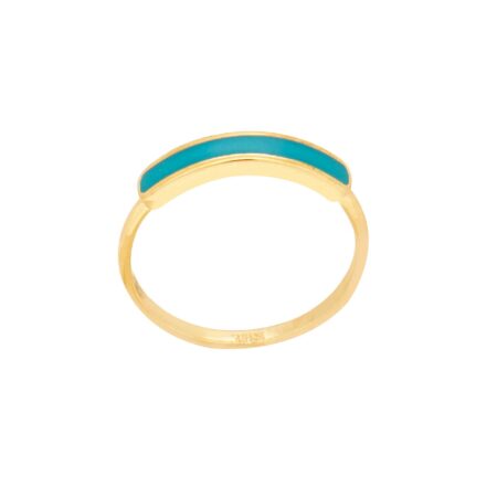 Χρυσό Δαχτυλίδι Με Σμάλτο 8Κ