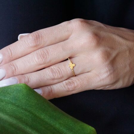 Χρυσό Δαχτυλίδι Τριφύλλι 8 Καράτια