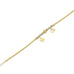 Χρυσό Βραχιόλι Γυναικείο Με Τρίχρωμες Μπίλιες 14Κ