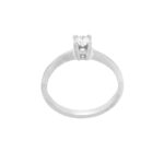 Δαχτυλίδι Λευκόχρυσο Μονόπετρο 18Κ