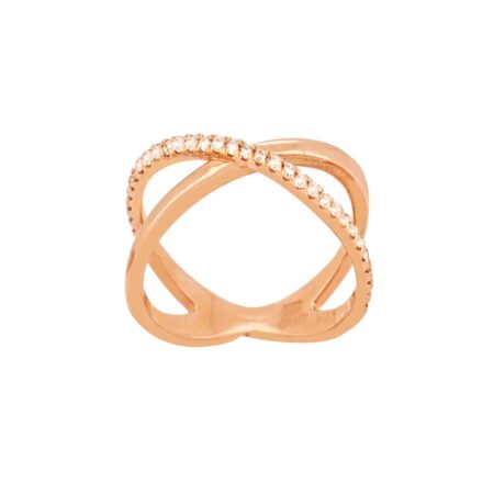 Δαχτυλίδι Με Διαμάντια Ροζ 18Κ