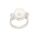 Δαχτυλίδι Με Μαργαριτάρι 18Κ