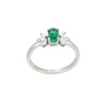 Δαχτυλίδι Με Σμαράγδι Και Διαμάντια 18Κ