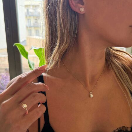 Καρφωτά Σκουλαρίκια Ροζέτες 9 Καράτια