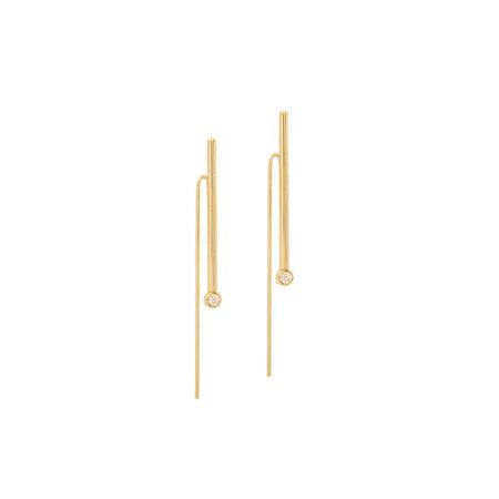 Σκουλαρίκια Κρεμαστά 14Κ Με Πέτρες