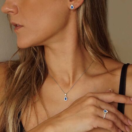 Σκουλαρίκια Ροζέτα Σε Λευκόχρυσο 9 Καράτια