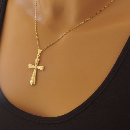 Σταυρός Με Διαμαντάρισμα Σε Χρυσό 9 Καράτια