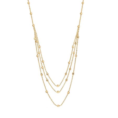 Τριπλό Κολιέ Χρυσό 8Κ