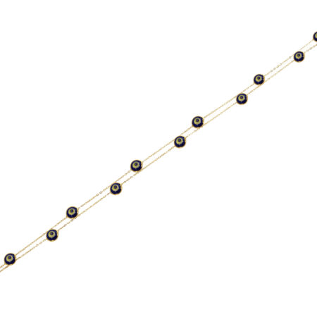 Βραχιόλι Αλυσίδα Με Ματάκια Σε Χρυσό 14Κ