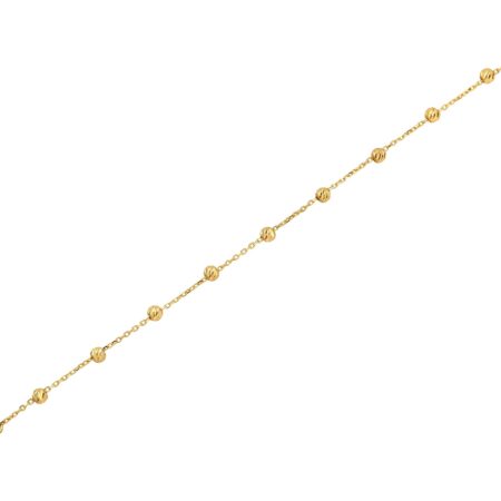 Βραχιόλι Αλυσίδα Με Μπίλιες Σε Χρυσό 14Κ