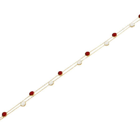 Βραχιόλι Με Διπλή Αλυσίδα Σε Χρυσό 14Κ