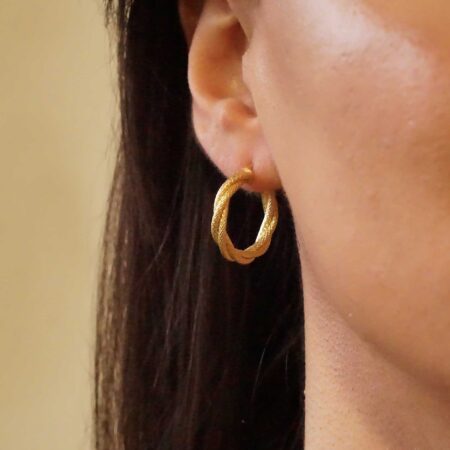 Ανάγλυφα Διπλά Κρικάκια 925