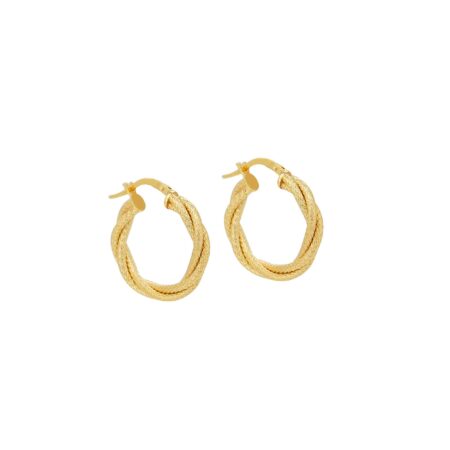 Ανάγλυφα Διπλά Κρικάκια Από Ασήμι 925