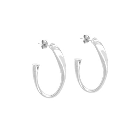 Ασημένιοι Κρίκοι Οβάλ 925