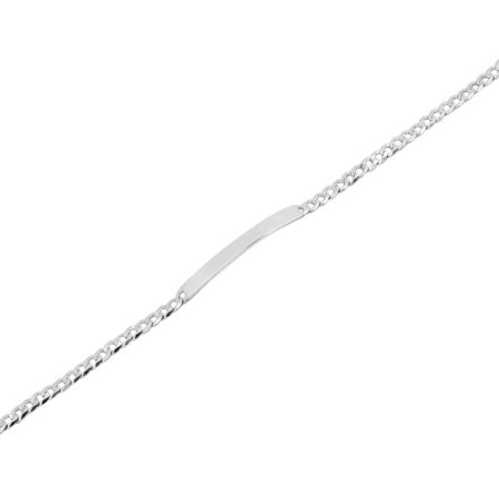 Ασημένια unisex ταυτότητα με gourmet αλυσίδα