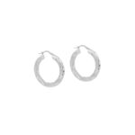 Ασημί Κρίκοι Στριφτοί Ανάγλυφοι 925