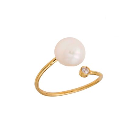Χρυσό Δαχτυλίδι Μαργαριτάρι 14Κ