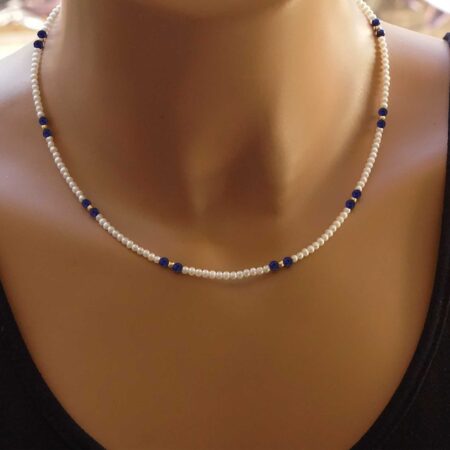 Χρυσό Κολιέ Με Μαργαριτάρια 14 Καράτια