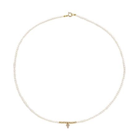 Χρυσό Κολιέ Με Μαργαριτάρια 14Κ