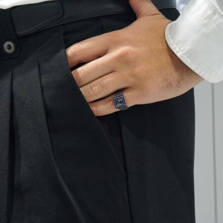 Δαχτυλίδι Με Μπλε Πέτρες Ζιργκόν Σε Ασήμι 925